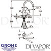 Grohe Concetto Single-Lever Sink Mixer Dimensions